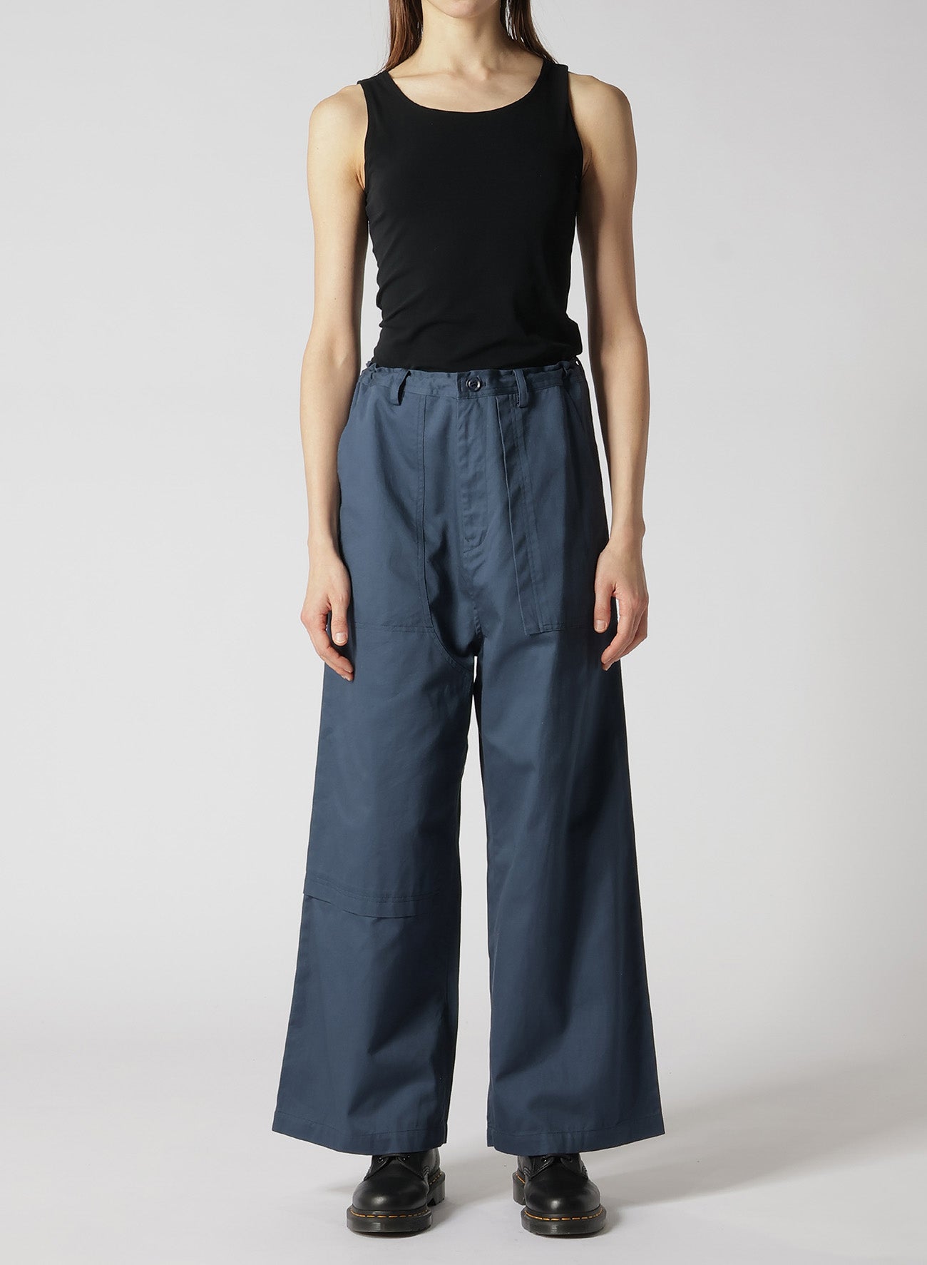 [Y's BORN PRODUCT] COTTON TWILL LONG STRAIGHT PANTS