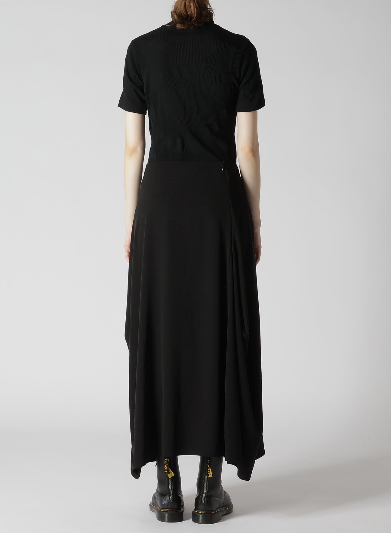 CREPE de CHINE PANEL TUCK FLARED SKIRT