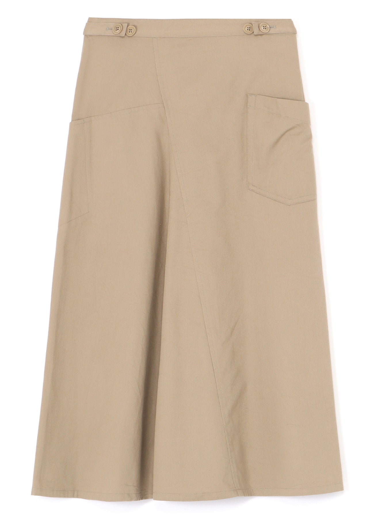 Y's BORN PRODUCT] COTTON TWILL FLARE GUSSET FLARE SKIRT – THE SHOP