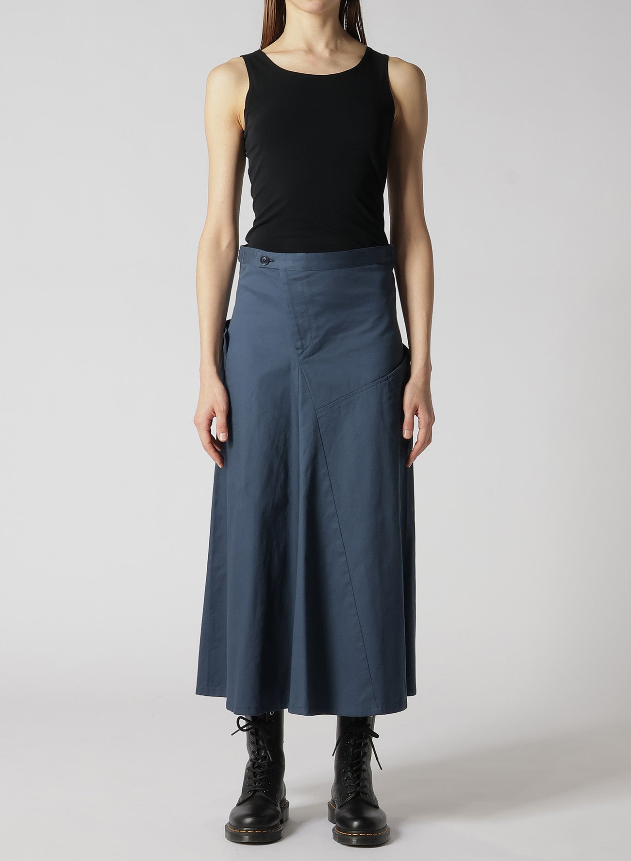 [Y's BORN PRODUCT] COTTON TWILL FLARE GUSSET FLARE SKIRT
