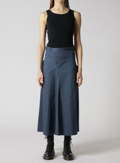 [Y's BORN PRODUCT] COTTON TWILL FLARE GUSSET FLARE SKIRT