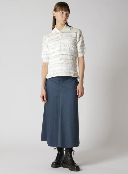 [Y's BORN PRODUCT] COTTON TWILL FLARE GUSSET FLARE SKIRT