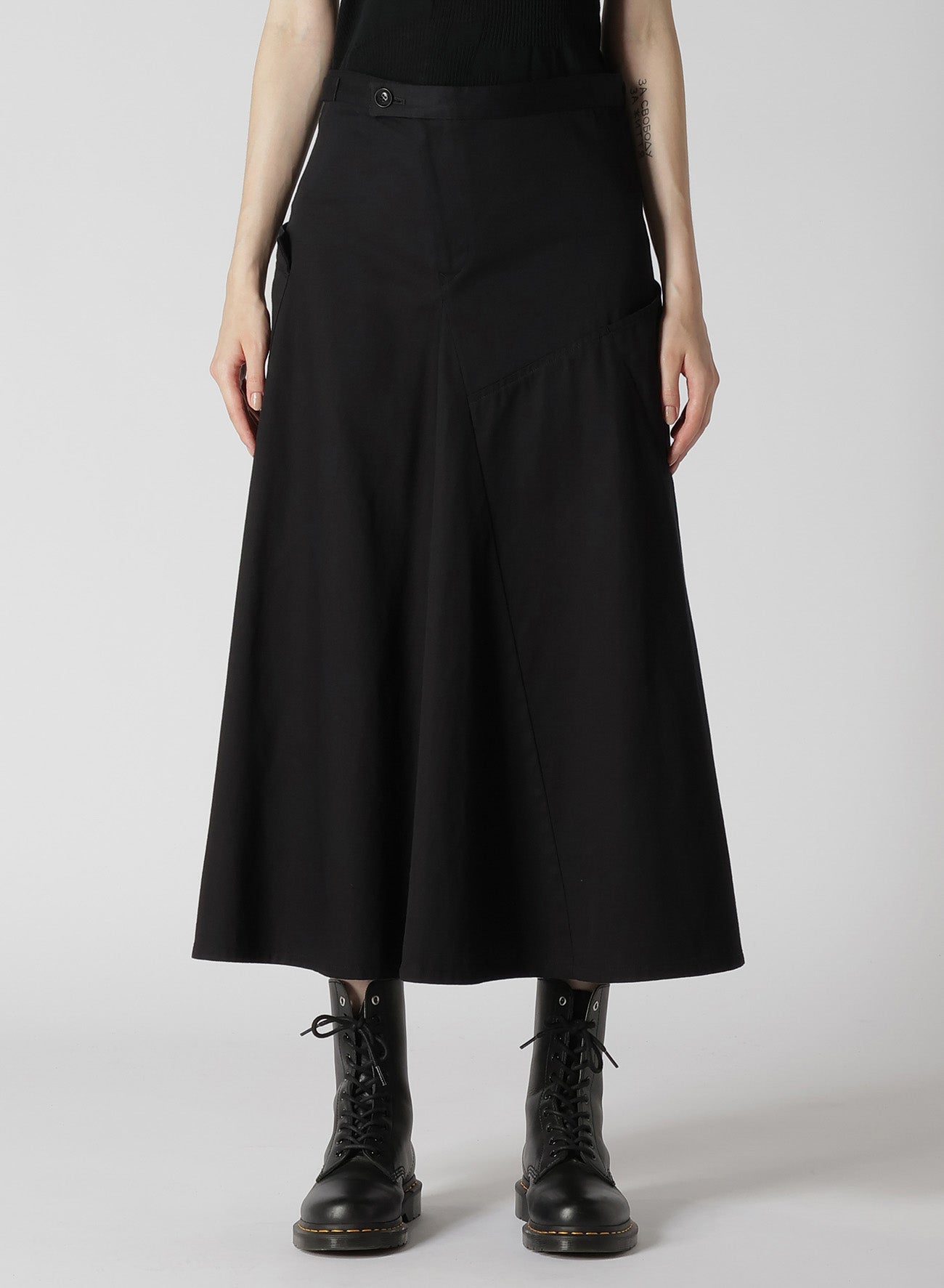 [Y's BORN PRODUCT] COTTON TWILL FLARE GUSSET FLARE SKIRT