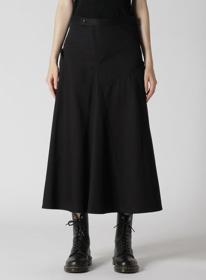 [Y's BORN PRODUCT] COTTON TWILL FLARE GUSSET FLARE SKIRT