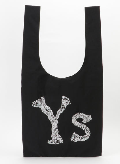 Y's EMBROIDERY TAFFETA PACKABLE TOTE BAG