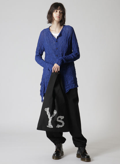 Y's EMBROIDERY TAFFETA PACKABLE TOTE BAG