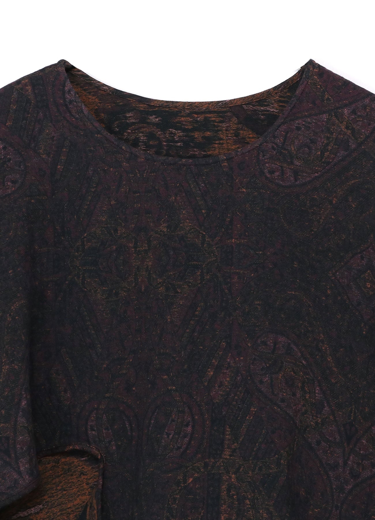 COTTON GAUZE BLOUSE WITH INDIAN JACQUARD PRINT