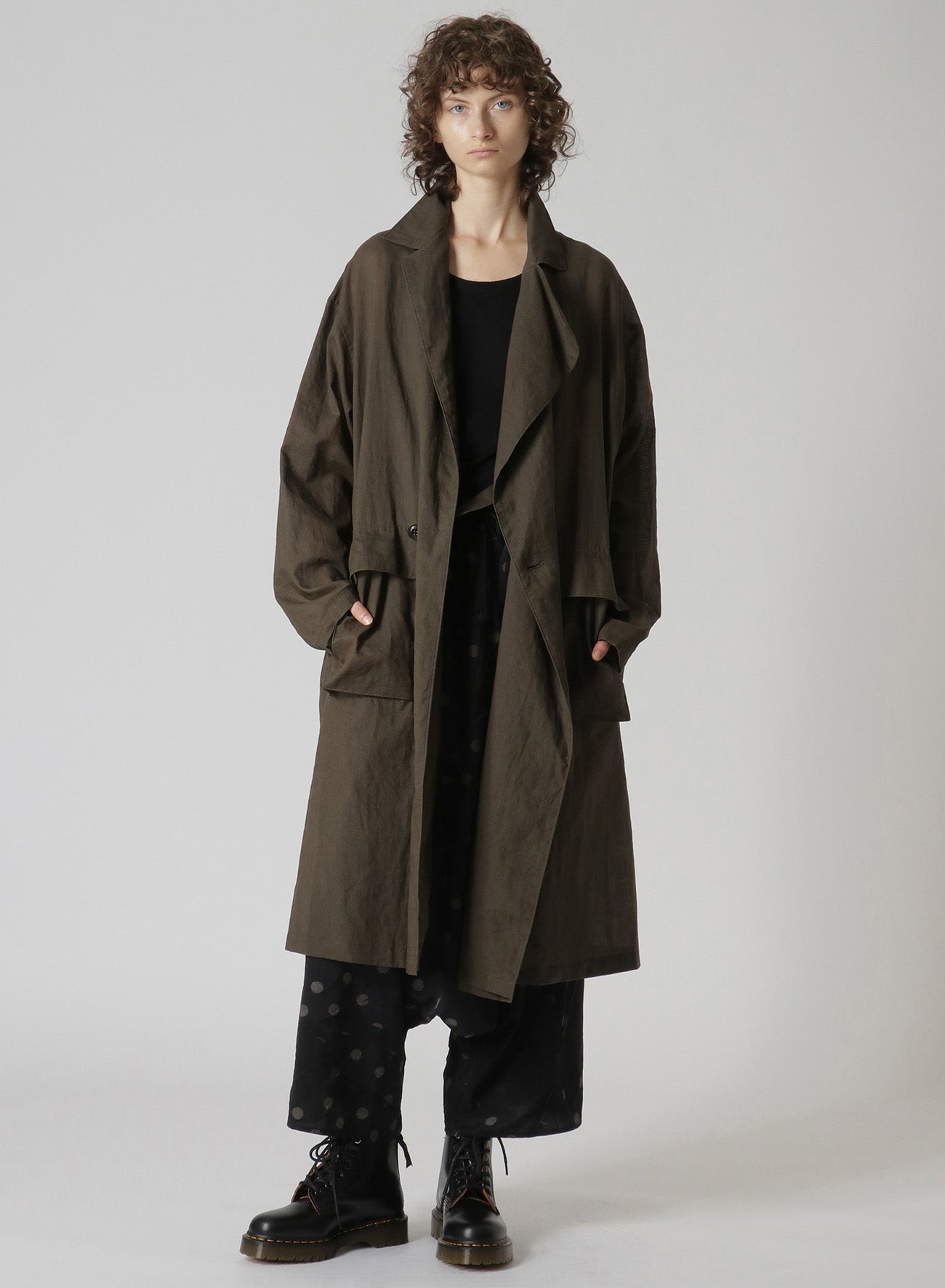 RAMIE OIL LAWN FLAP PATCH POCKET WORK COAT