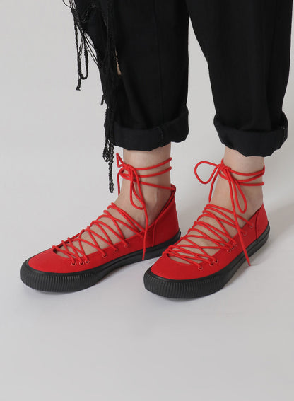 NO.9 CANVAS LACE-UP SNEAKERS