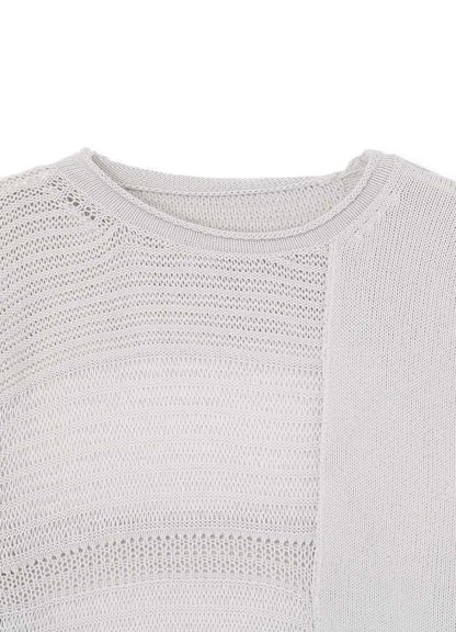 KNITTED PANEL PULLOVER