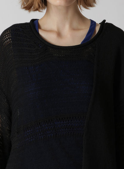 KNITTED PANEL PULLOVER