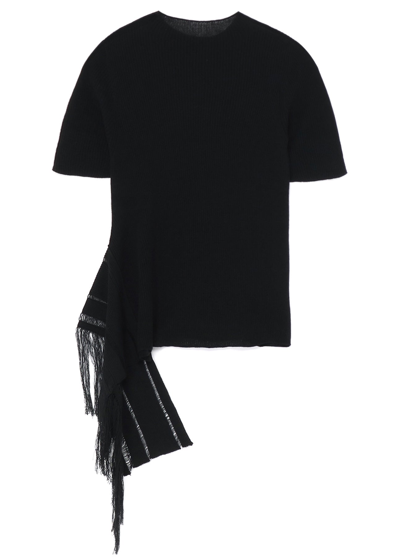 WHOLEGARMENT RIB FRINGE SHORT SLEEVE