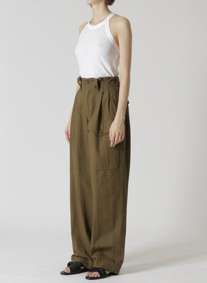 DOBBY CHINO PANTS WITH LEFT FLAP POCKET