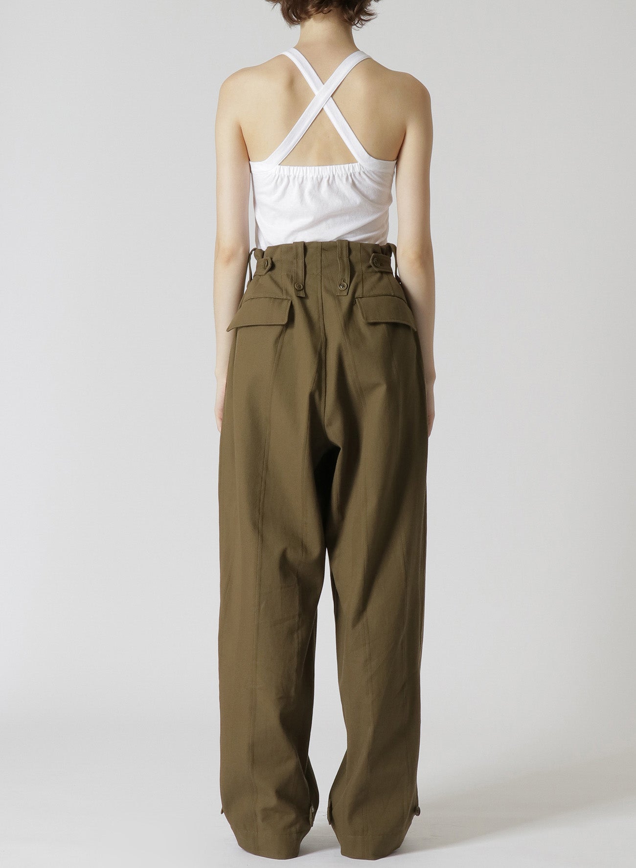 DOBBY CHINO PANTS WITH LEFT FLAP POCKET