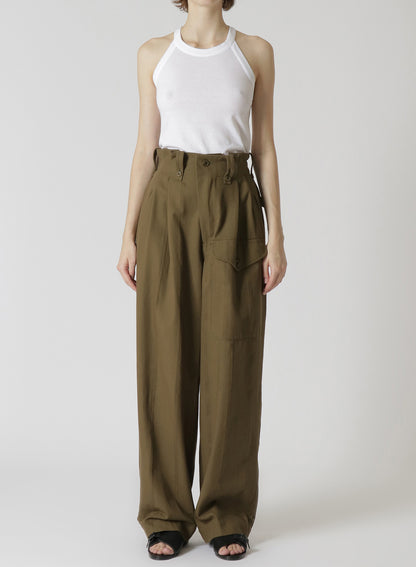 DOBBY CHINO PANTS WITH LEFT FLAP POCKET