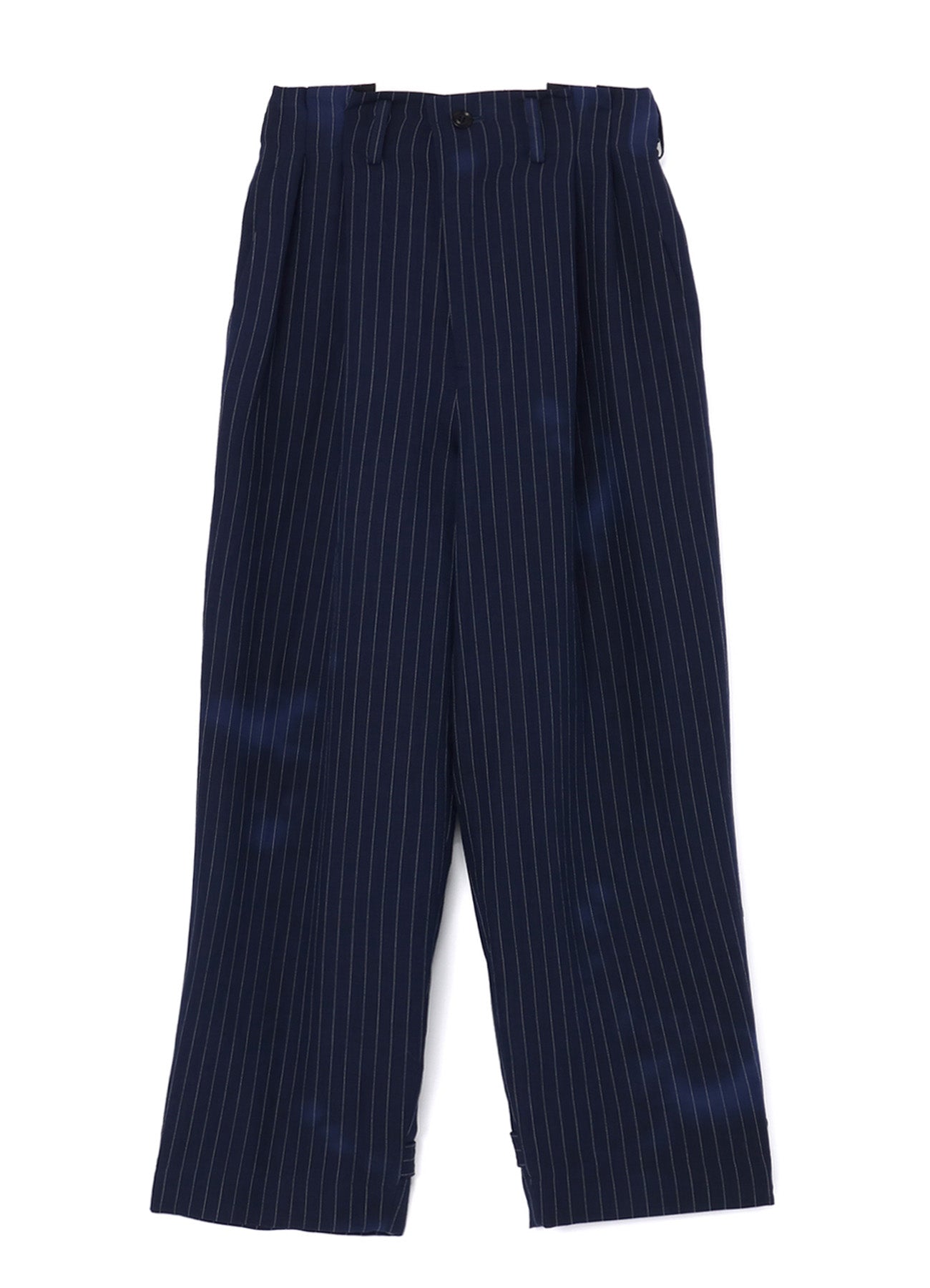 LINEN/COTTON PIN-STRIPE UNEVENLY DYED 2 PLEAT PANTS – THE SHOP YOHJI  YAMAMOTO