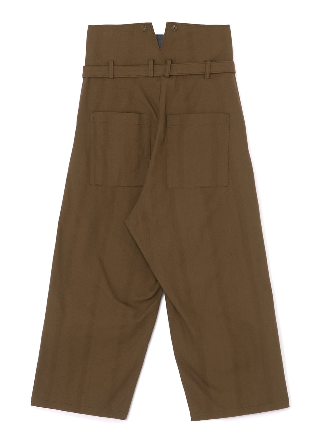 DOBBY CHINO BELTED HIGH WAIST PANTS