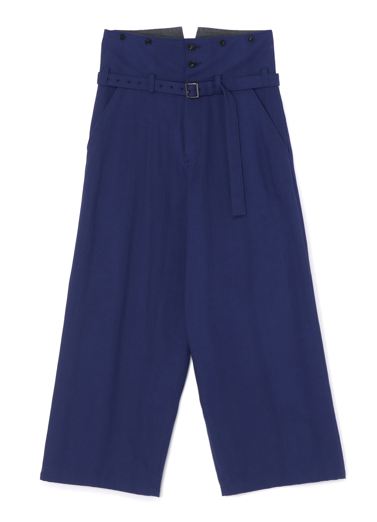 DOBBY CHINO BELTED HIGH WAIST PANTS