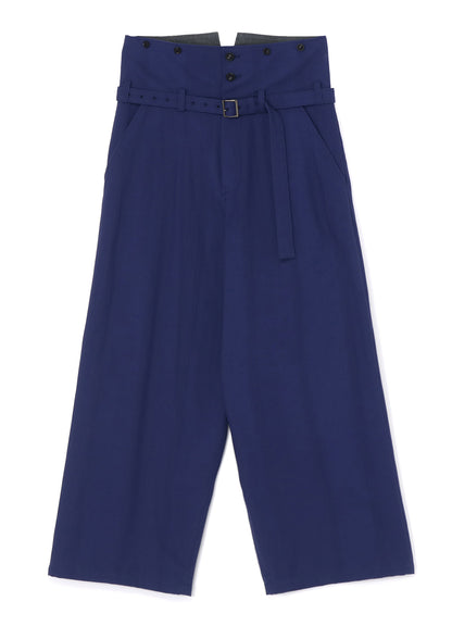 DOBBY CHINO BELTED HIGH WAIST PANTS