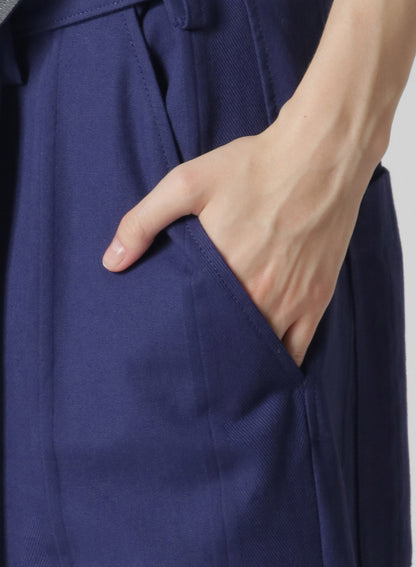 DOBBY CHINO BELTED HIGH WAIST PANTS