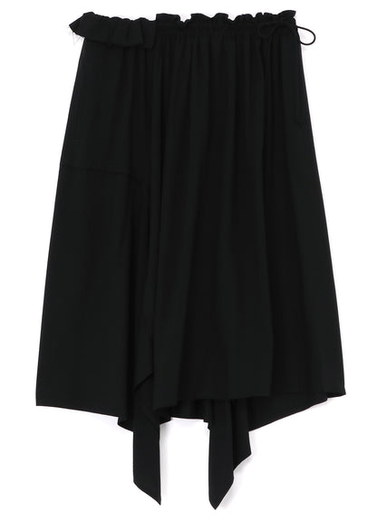 RAYON ASYMMETRIC SKIRT WITH RIGHT SLANTING HEMLINE