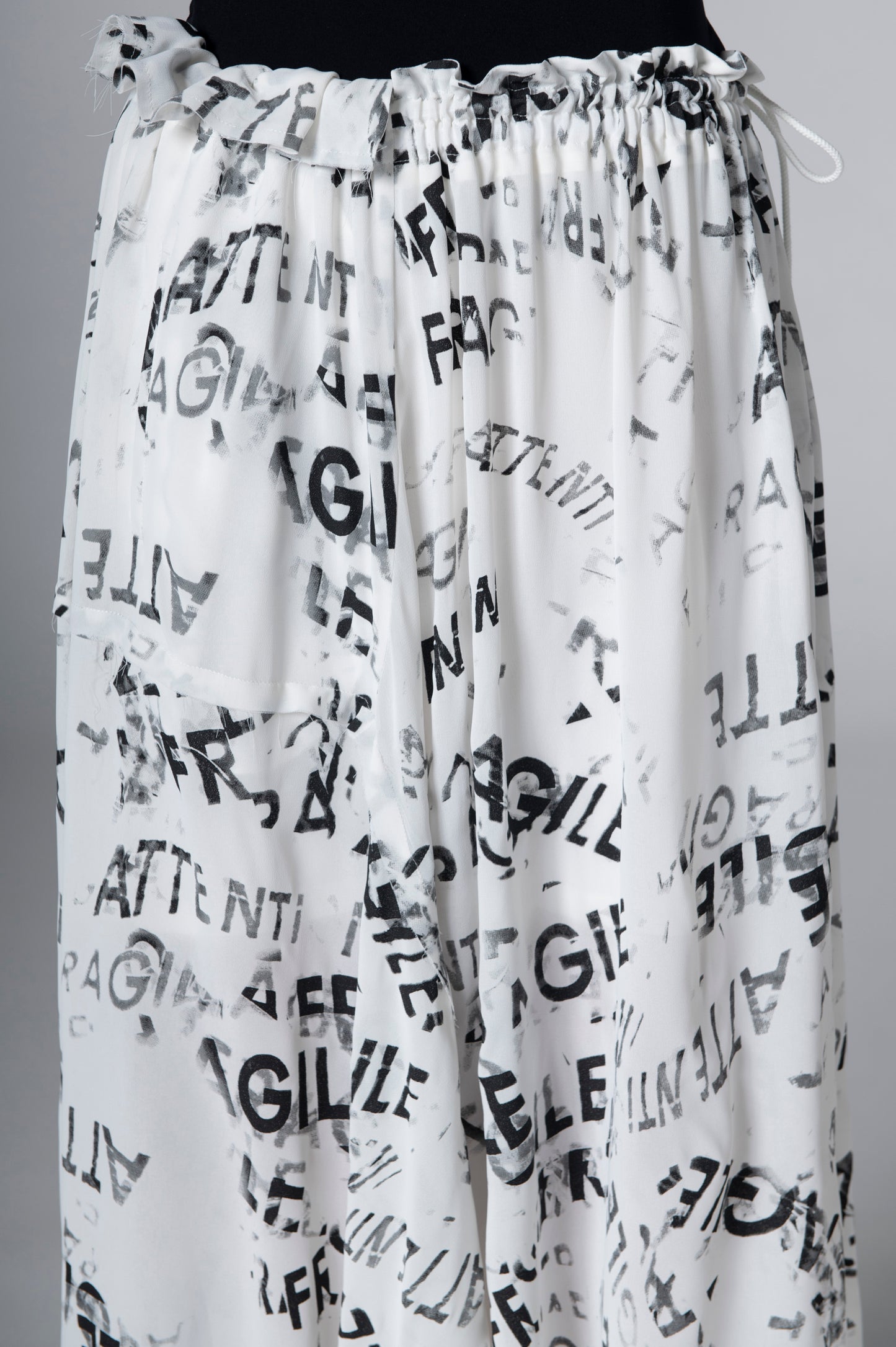 RAYON GEORGETTE ASYMMETRIC SKIRT