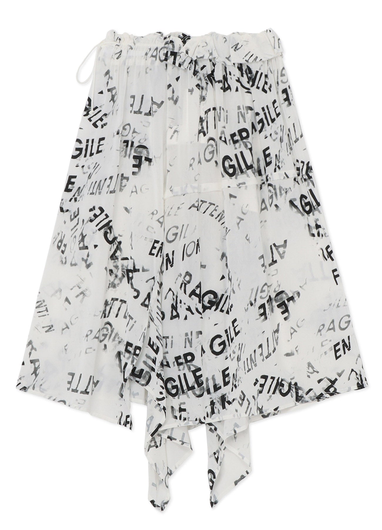 RAYON GEORGETTE ASYMMETRIC SKIRT