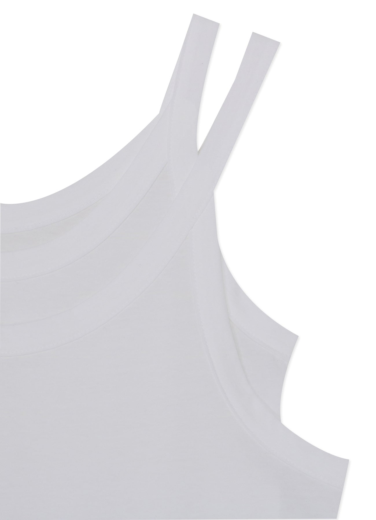 COTTON PLAIN STITCH DOUBLE LAYERED CAMISOLE