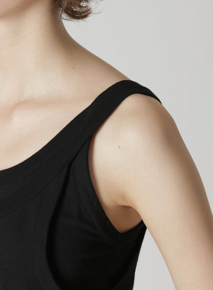 COTTON PLAIN STITCH DOUBLE LAYERED CAMISOLE