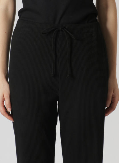 SLIM RIBBED COTTON PANTS