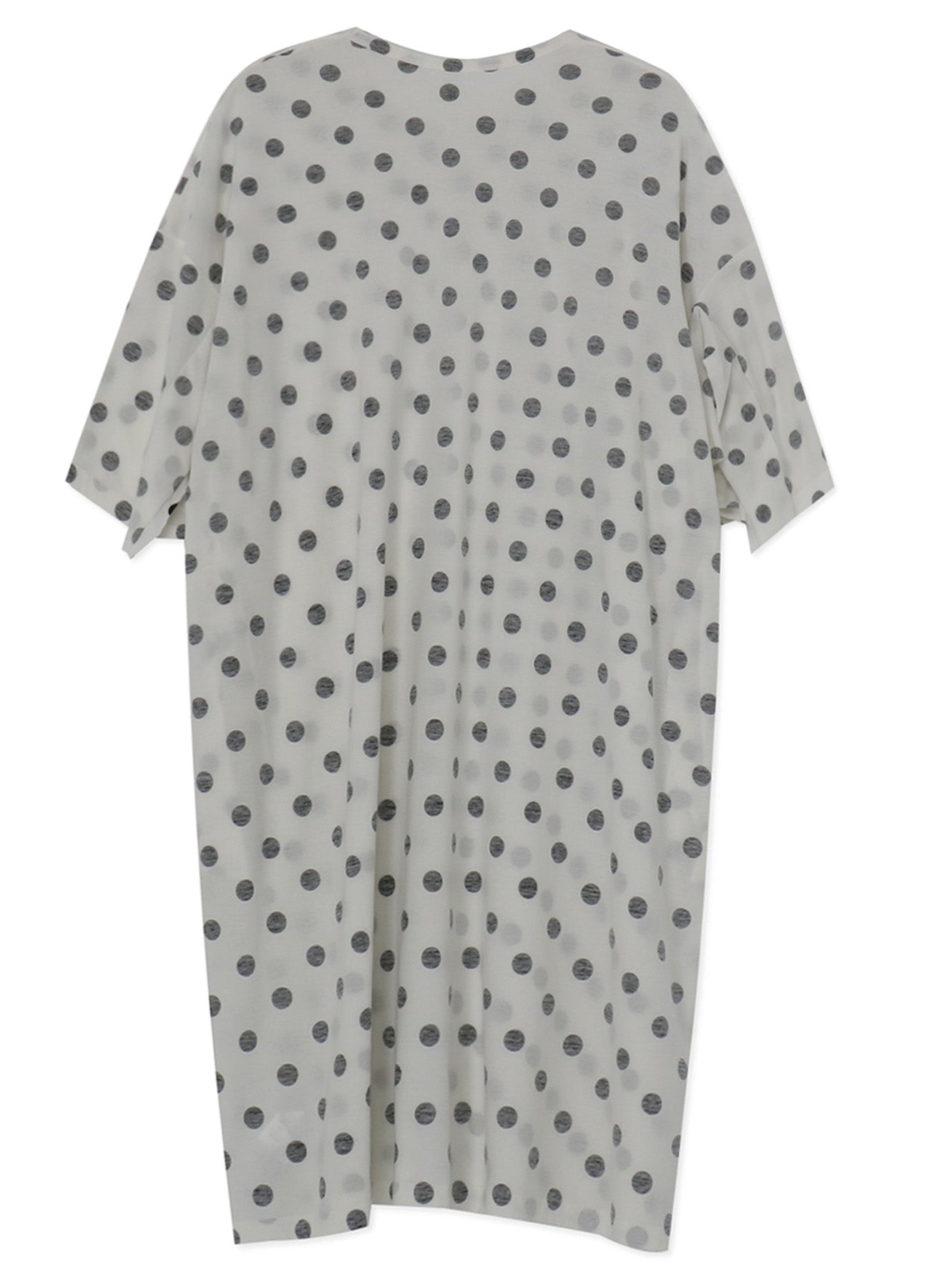 POLKA DOT PRINT DRESS WITH RIGHT CHEST POCKET