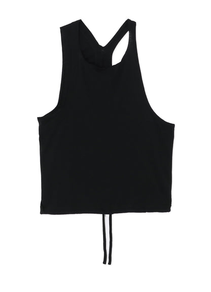 COTTON/LINEN PLAIN STITCH WIDE TANK TOP