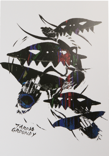 Taro Okamoto postcard, paper