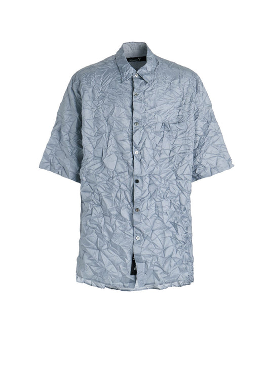 POLYESTER TAFFETA SIDE GATHER SHIRT