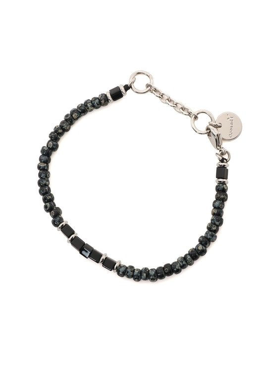 GLASS & BRASS BEAD BRACELET B