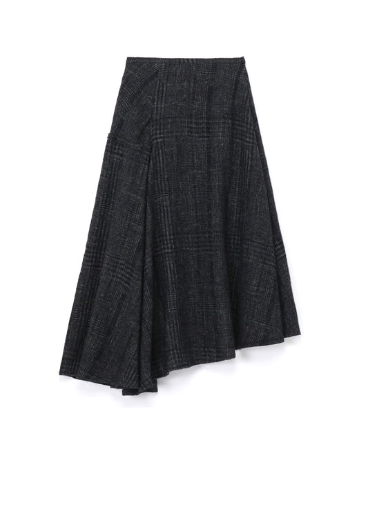 DOBBY CHECK FLARE SKIRT