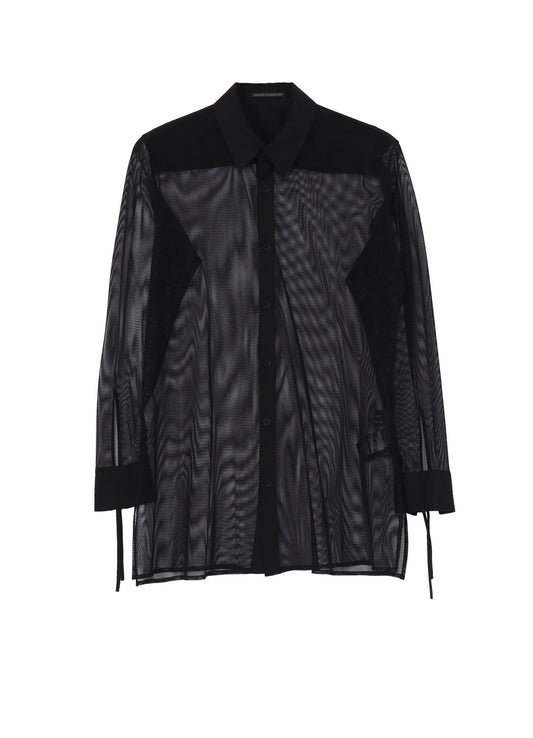 Pe/TULLE  STRING DETAIL SHIRT