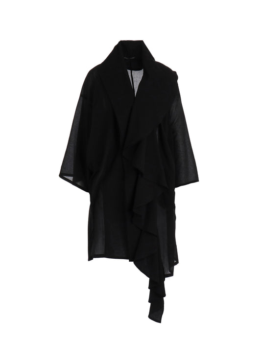 COTTON CHIFFON FLARED COAT