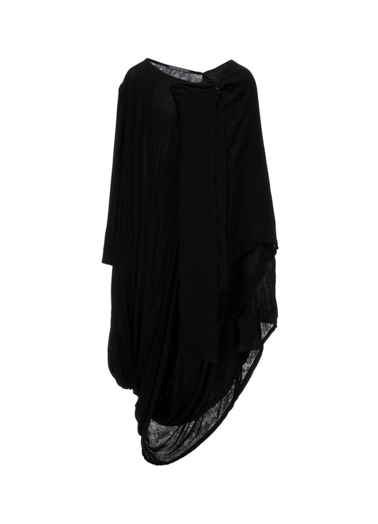 Ry DOUBLE LAYER GAUZE L DRAPED DRESS