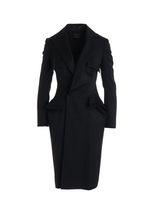 GABARDINE FLAP DETAIL SLIM DRESS