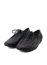 SMOOTH TANNIN LEATHER GATHER LOW-CUT SHOES