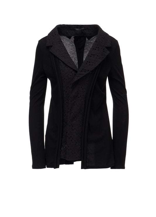 COTTON SINGLE JERSEY COMBINATION JACKET