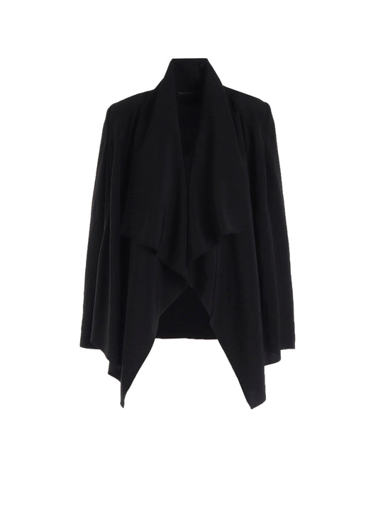 Ta/Pe CREPE DE CHINE FRONT DRAPED DETAIL JACKET