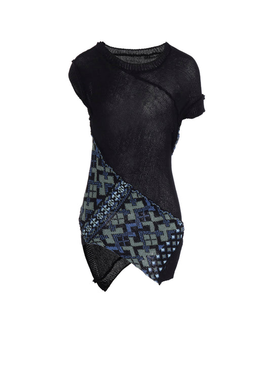 COLOR COMBI JQ PANELED PULLOVER B