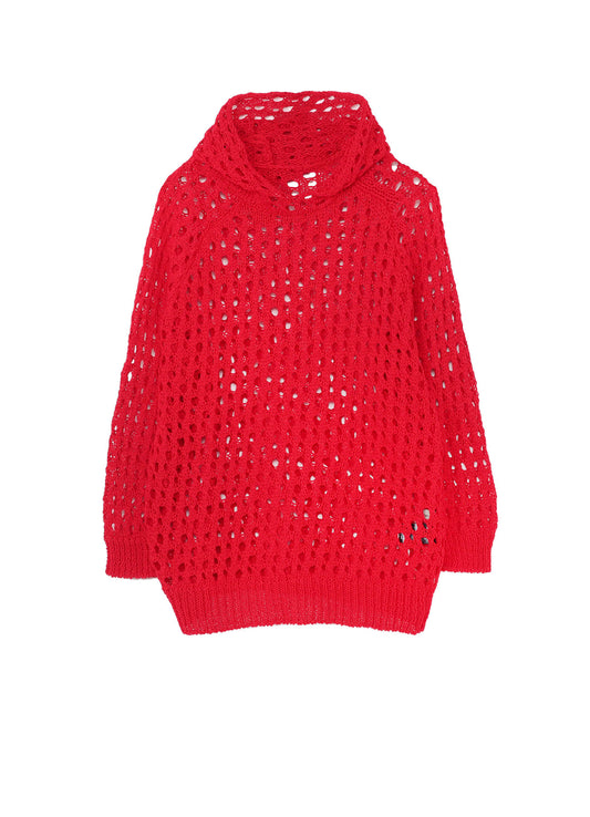 OPENWORK KNIT KNIT HOODIE