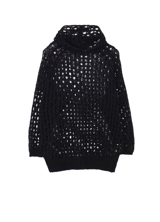 OPENWORK KNIT KNIT HOODIE