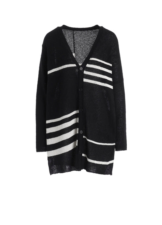 PLATING STRIPE PATTERN ST PATTERN CARDIGAN