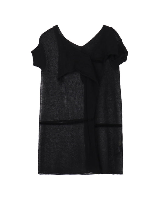 TUCK STITCH DRAPED PULLOVER