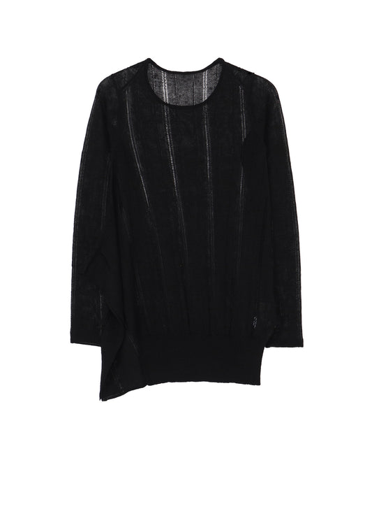 STRIPE PATTERN ASM KNIT PULLOVER