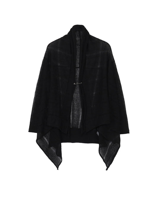 STRIPE PATTERN DRAPED CARDIGAN